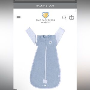 Two baby bears and co sleep sack for transition out of swaddle